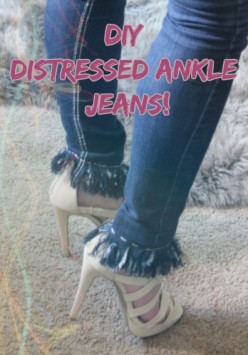 Distressed Ankle Jeans