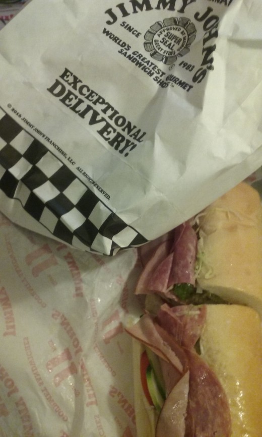 Jimmy John's sandwiches were received with "exceptional delivery"