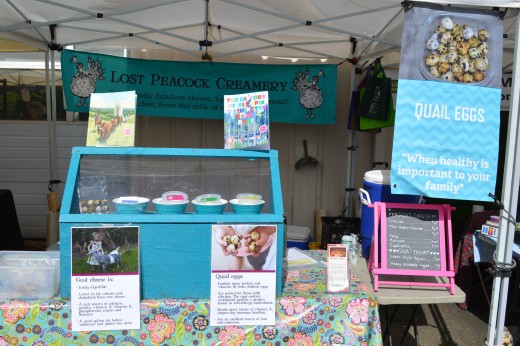 I see two books on display at this farmers market...what are they?  They are marketing!