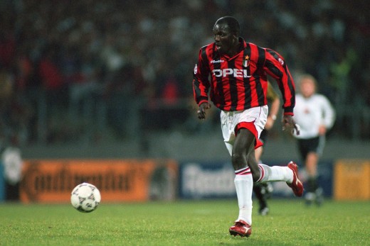 George Weah in AC Milan colors