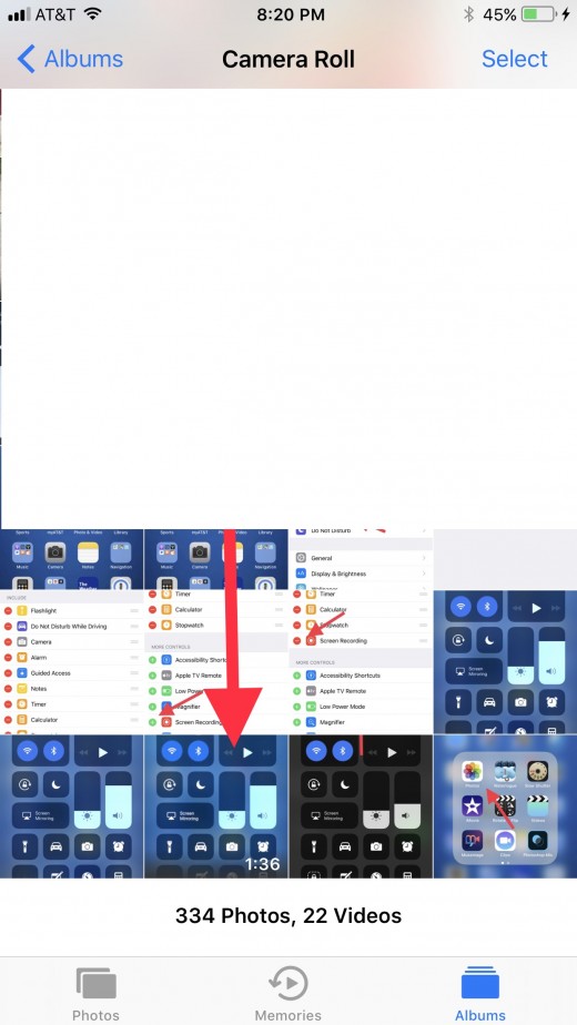 Navigate to the video associated with the screen recording you just captured.