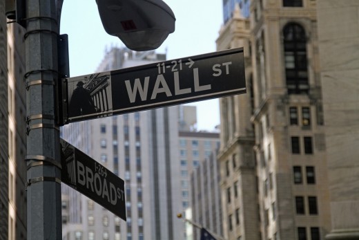 Wall Street in New York City.