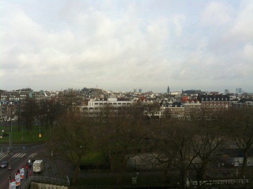 View of Amsterdam from Heineken's rooftop bar