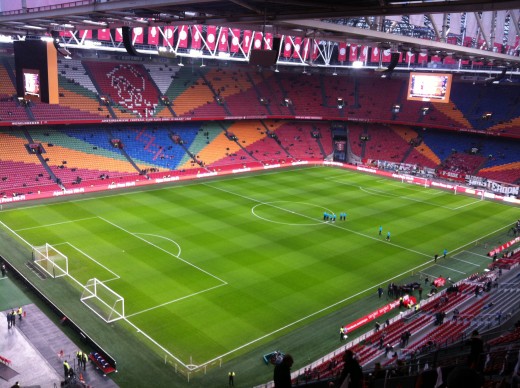 The Amsterdam Arena was built in 1996 and holds 54,000, it's one of footballs most iconic venues