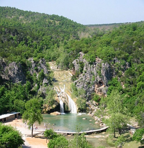 Turner Falls in the summer.