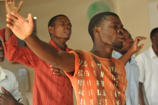 Singing in worship 