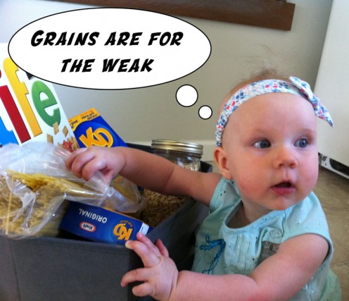 Putting all grain related foods in a box and removing them from your house helps you stay on track with a grain free diet.