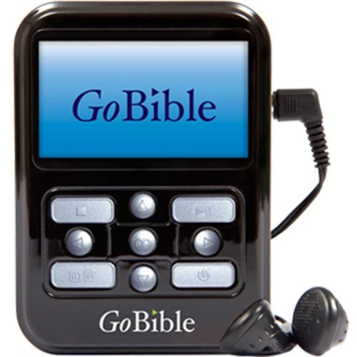 Hand-held, portable audio device pre-loaded with the entire KJV. Ready to go and simple to use: no computers, no downloads. Allows the user to search and begin play at any of the 31,000 verses in the Bible, has a topical index, and a Bible in a year.