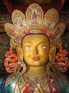Maitreya Buddha Statue in Thikse Gompa 