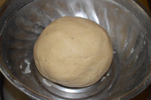 The dough for making parathas.