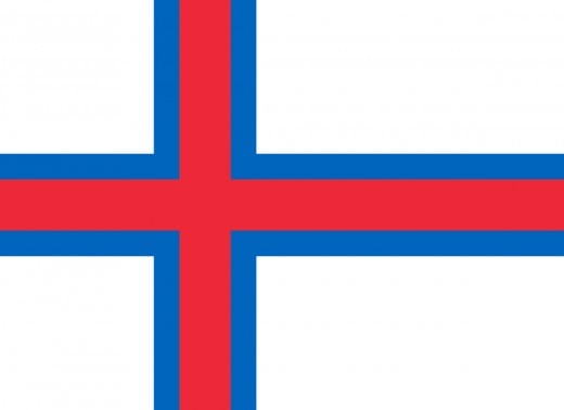 The official flag of the Faroe Islands