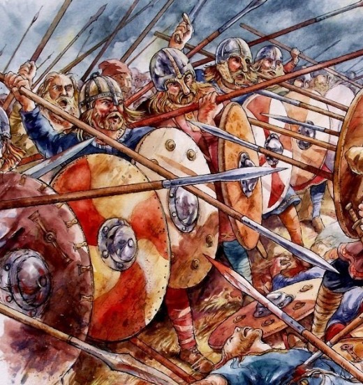 The famous Anglo-Saxon shield wall was a feature of all English battles in 1066