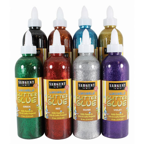 Large Bottles Of Glitter Glue Are Usually Found For The Best Value At The 99 cent stores