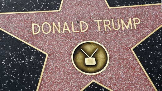 The Hollywood Walk Of Fame Star Of Donald Trump