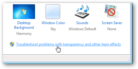 Transparency and aero effects error