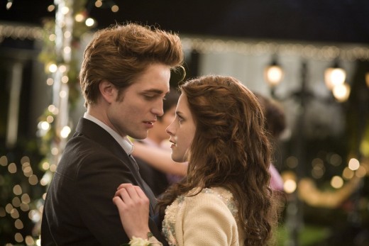 Edward and Bella at the prom near end of twilight