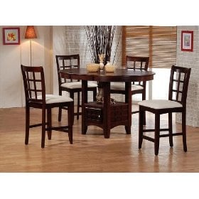 Pub dining table set by Sunburst. This table is counter height.