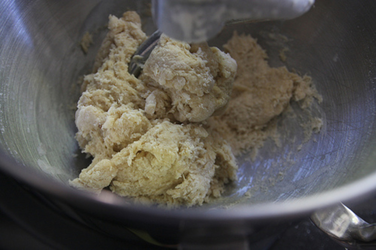 This dough is too sticky and needs more kneading