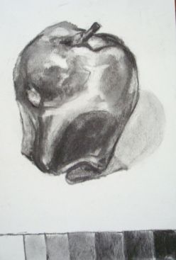 Value Scale in Charcoal
