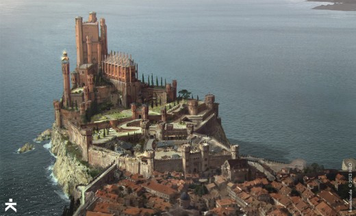 partial depiction of city of King's Landing