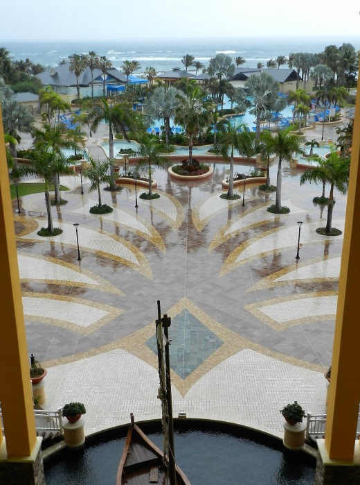 View from the Hotel's 5th Floor Atrium