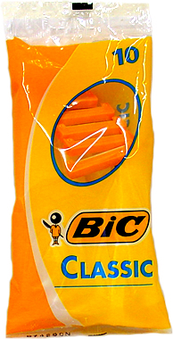 Classic Bic disposable razors- 10 in a pack & cheap