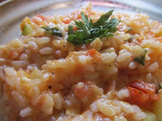 Rice with fresh tomatoes