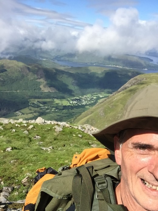 With Glen Nevis in the background.