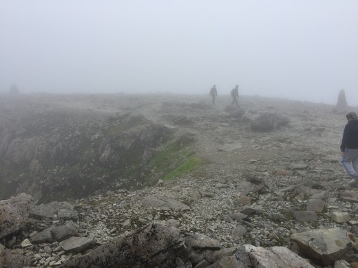 If there was no cloud cover then the summit of Ben Nevis would be in view from here. Only several hundred yards to trek.