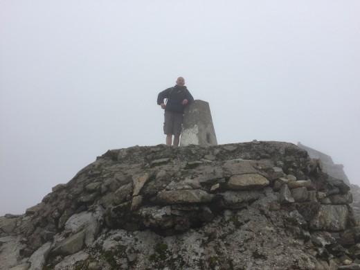 Rob's obligatory summit trig point photograph 