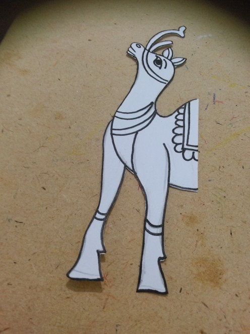 Outlined and Fuzzy cut camel
