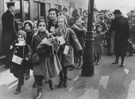 Austrian refugees arrive in England. 