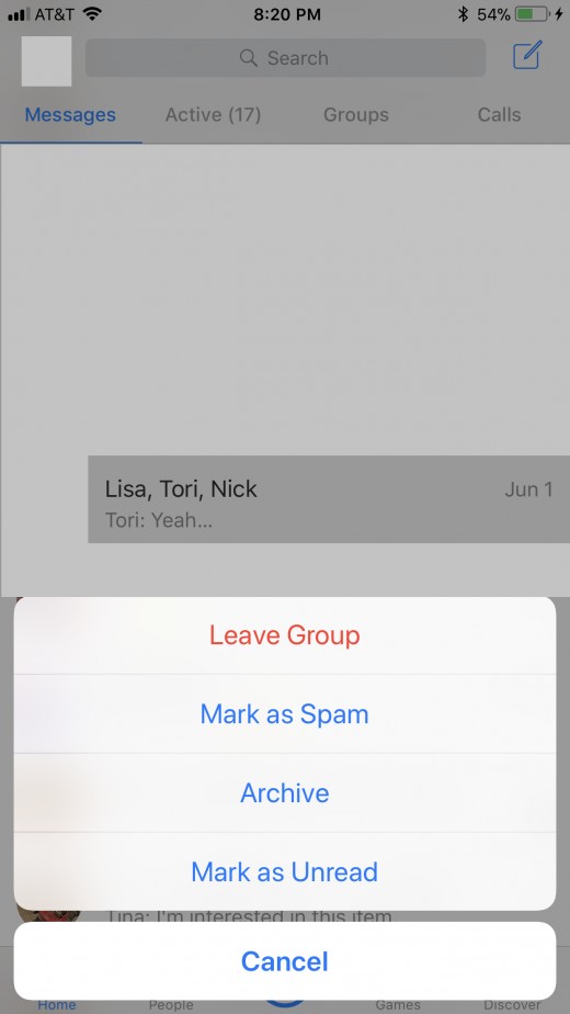 Tap "More" in the context menu. Another context menu replaces the existing one. Tap "More" in the context menu. Another context menu replaces the existing one.