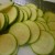 Zucchini slices being readied for use in this recipe. Zucchini slices being readied for use in this recipe.