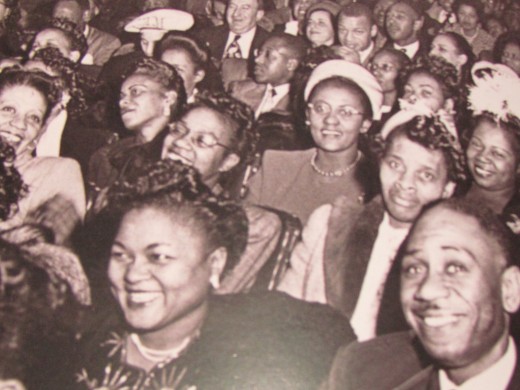 A photo of previous audience members that are displayed within the Apollo publication with its foreword by Smokey Robinson. 