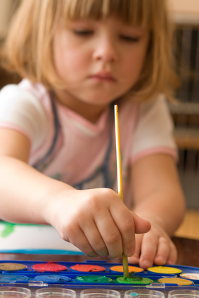 Children love to explore and learn.  Painting is a great skill that is lots of fun.