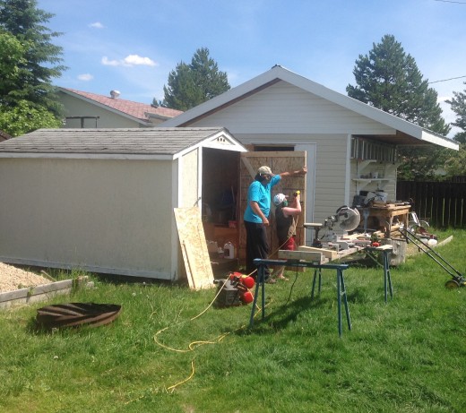 Jacob working with Papa