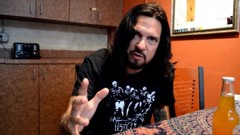 Guitarist, vocalist and founder of the band Prong Tommy Victor is seen here during a 2017 interview.