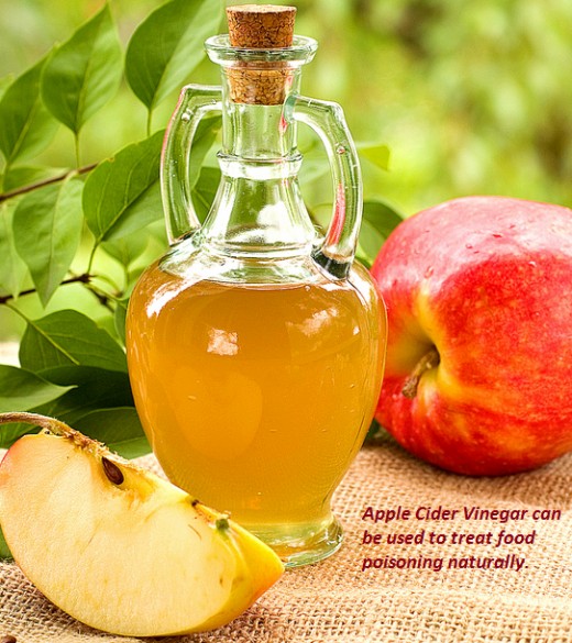 Apple Cider Vinegar handles the symptoms of food poisoning effectively. 