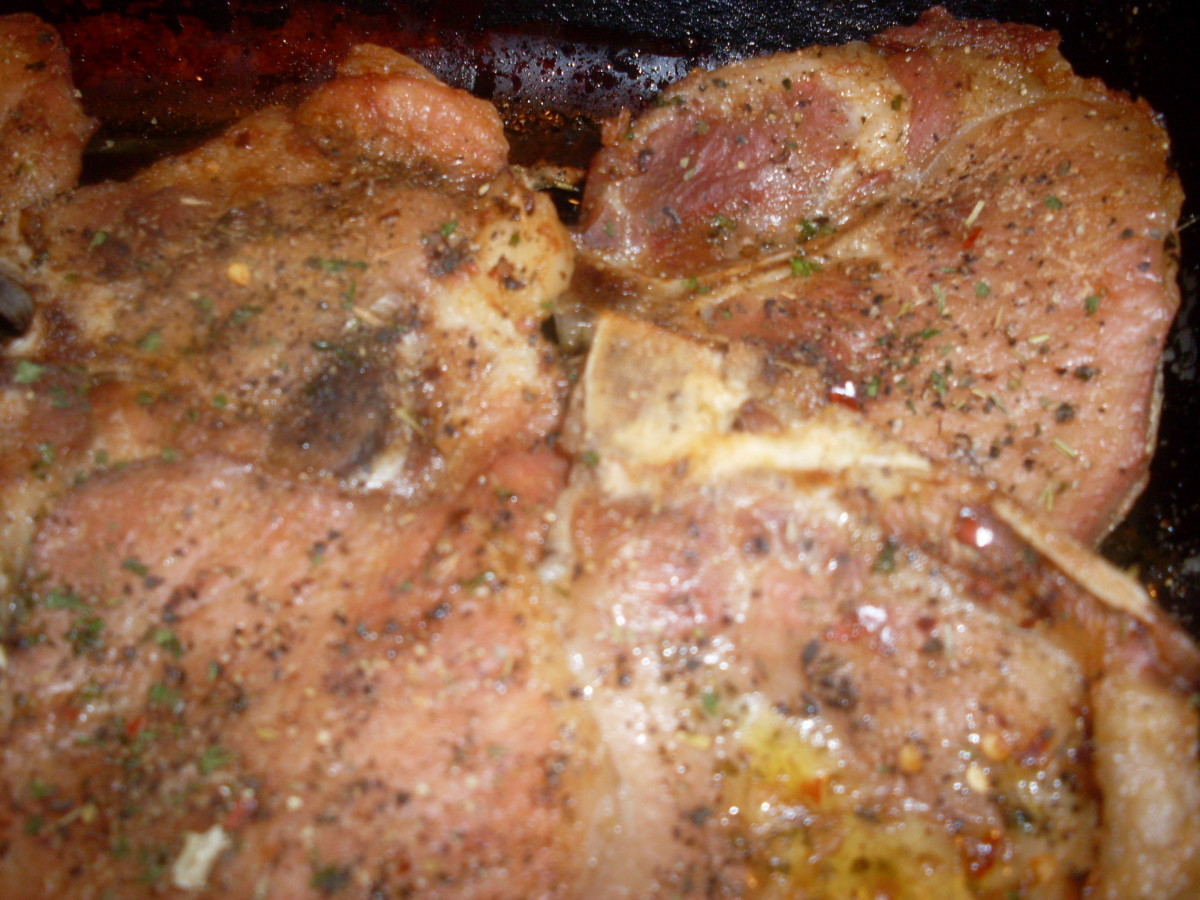 tasty, juicy and well seasoned oven baked pork chops 