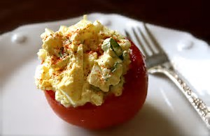 Egg Salad Stuffed tomato