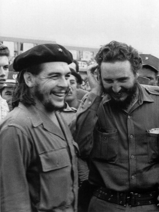 Che Guevera (R) and Fidel Castro (L) lead the revolution in Cuba and in the beginning were close friends. As the his government reigned, Castro became more focused on cementing his control than the Communist ideals.  Che still believed in them.