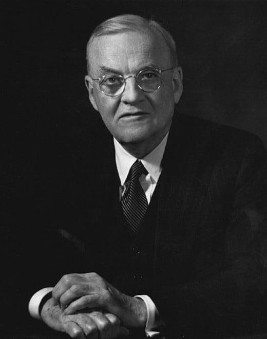 The American John Foster Dulles, one of the two writers of Article 231.