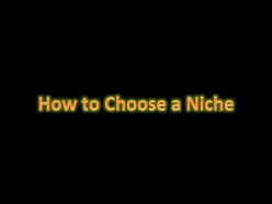 Choosing a Niche