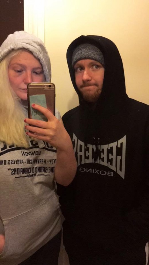 My boyfriend was also training for his own white collar fight at the time (unrelated to mine) 