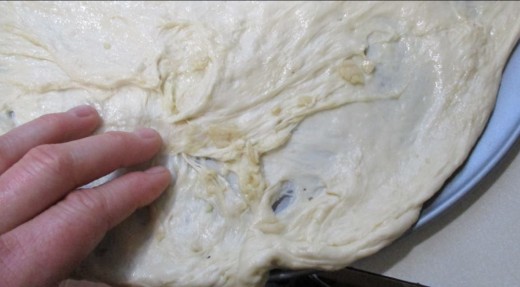 squish the dough together and close the hole