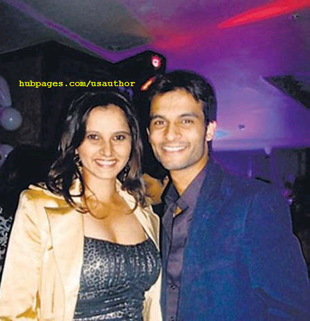 Sania with her fiance