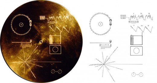 The cover of the Golden Record contains visual instructions to play it for whomever may find the probe in the future.