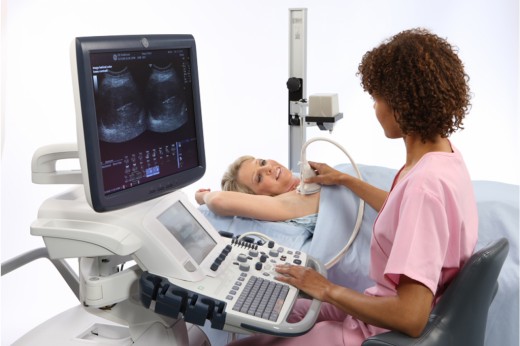 Breast ultrasound scan