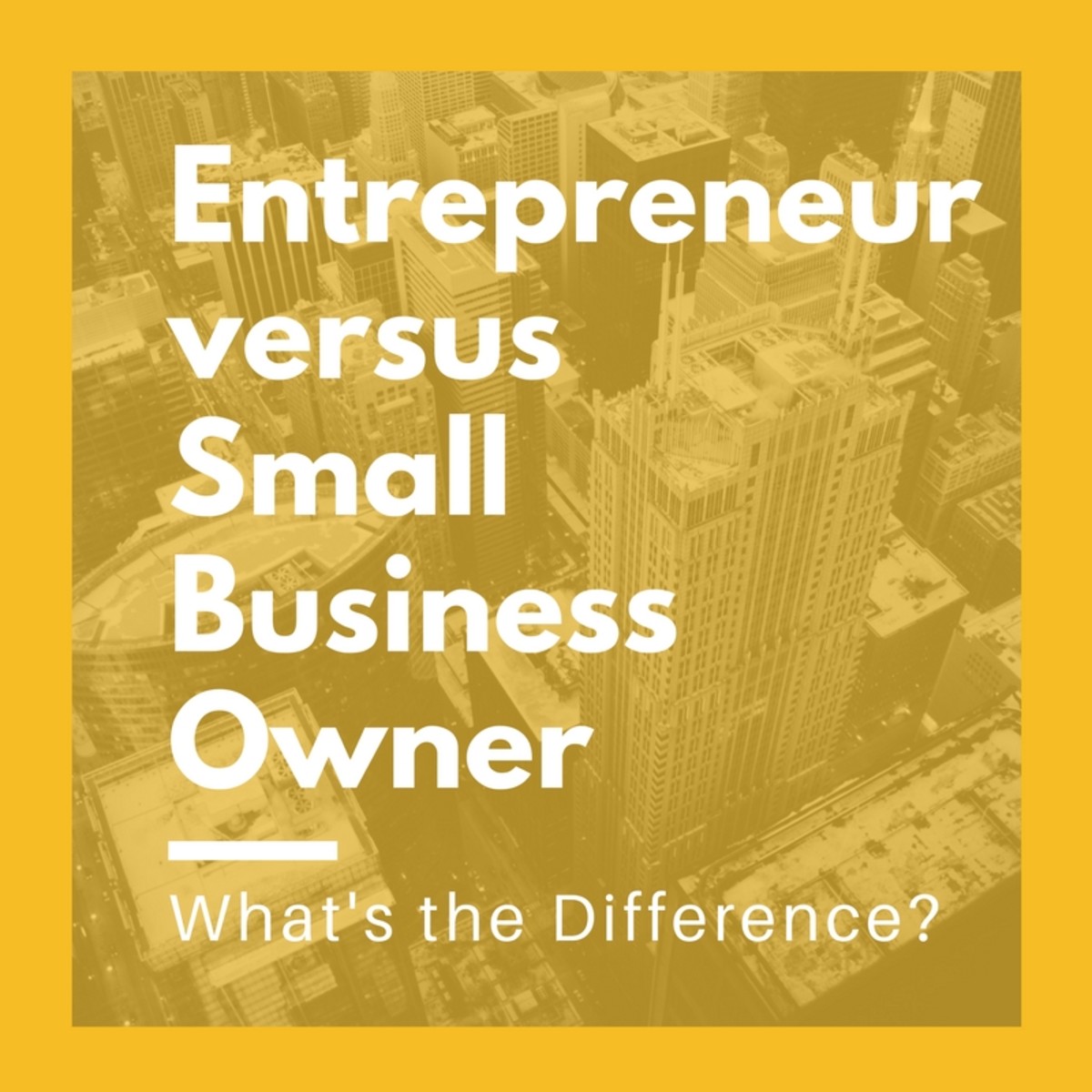 Are there any differences between an owner of a small business and an entrepreneur?